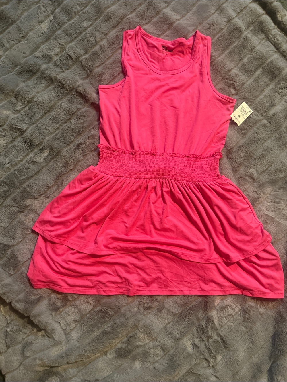 Epic Threads Hot Pink Sleeveless Tiered Dress